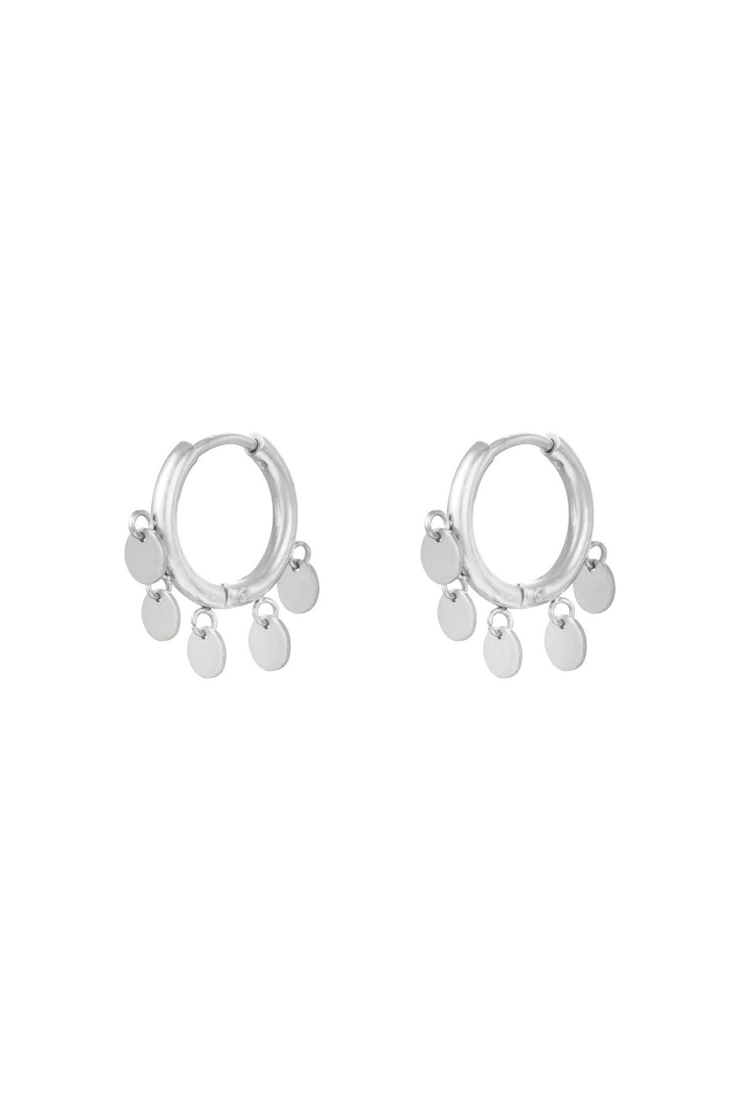 cirkel hoops earrings - silver