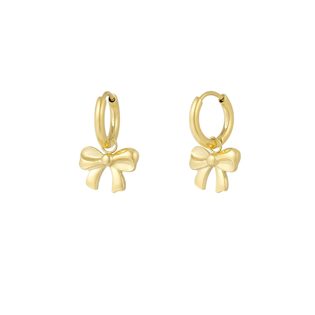 Bow earrings - gold