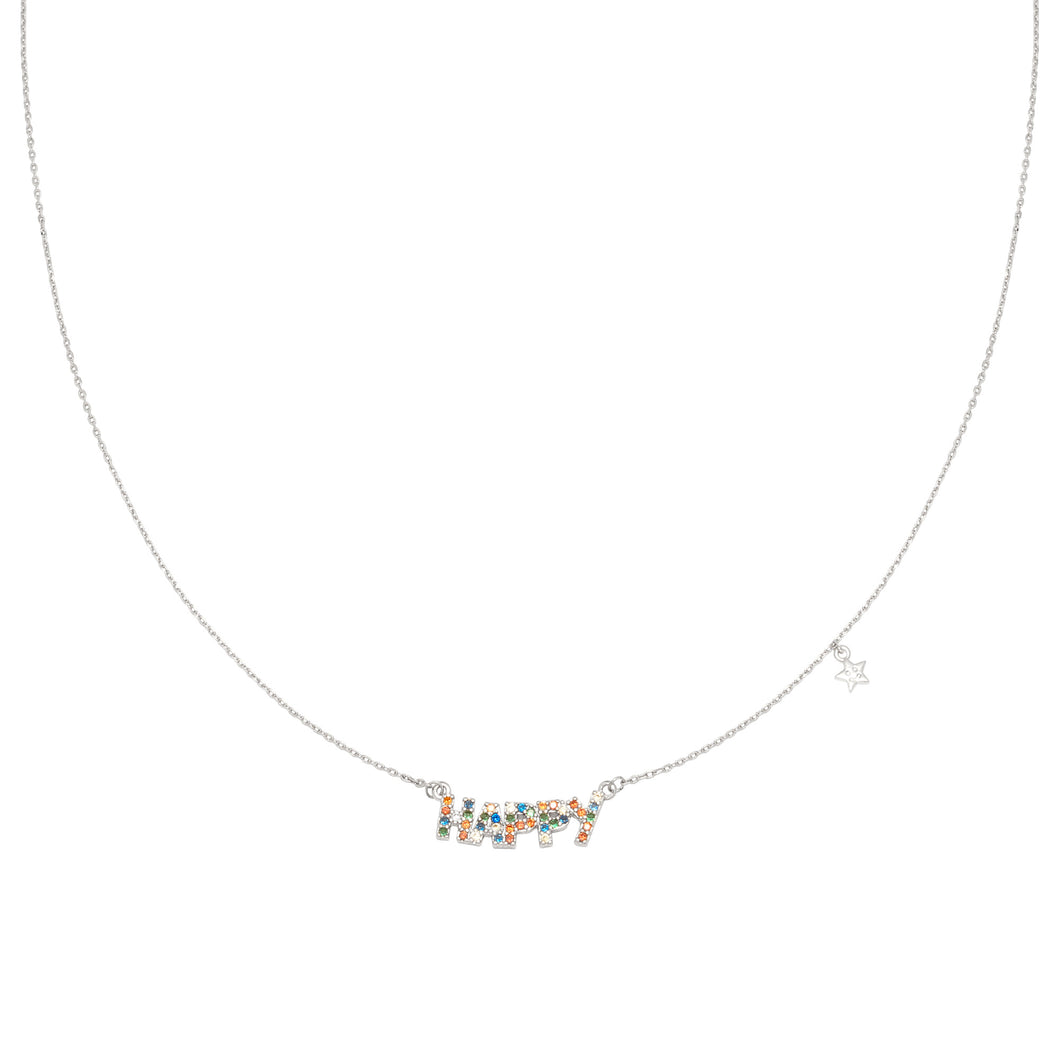happy necklace - silver