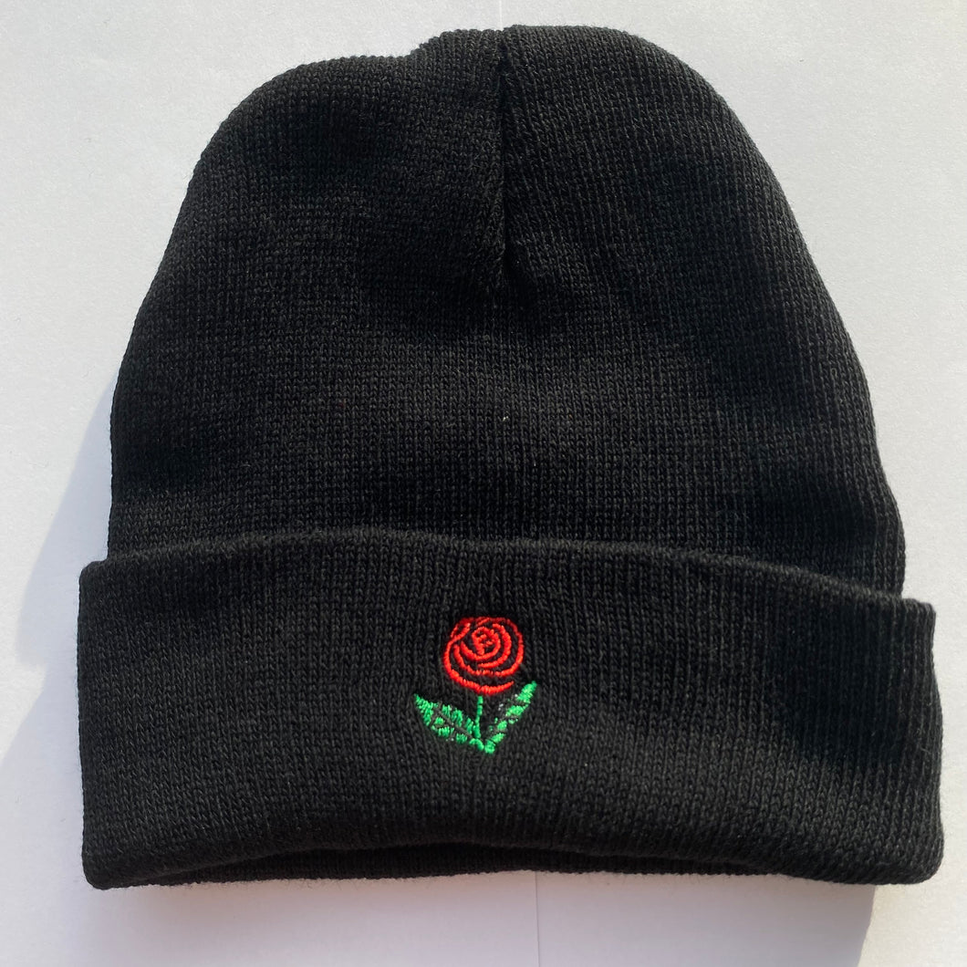 Beanies with a rose