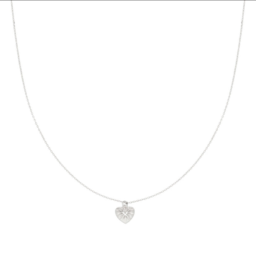 ribble heart necklace - silver