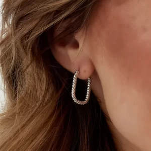 Basic loop oorbellen - zilver