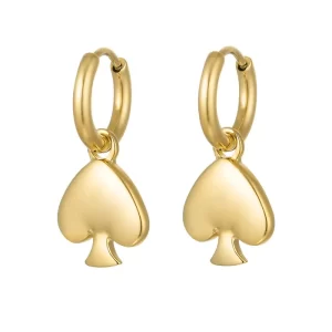 Spades oorbellen - goud