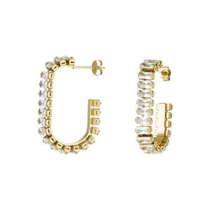 Sparkle loop oorbellen - goud