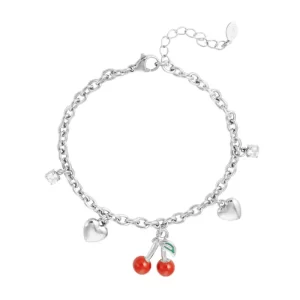 Cherry armband - zilver