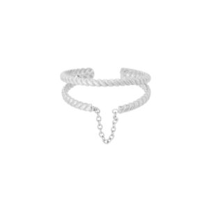 Twist & tangle ring - zilver
